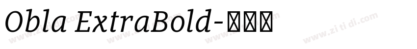 Obla ExtraBold字体转换